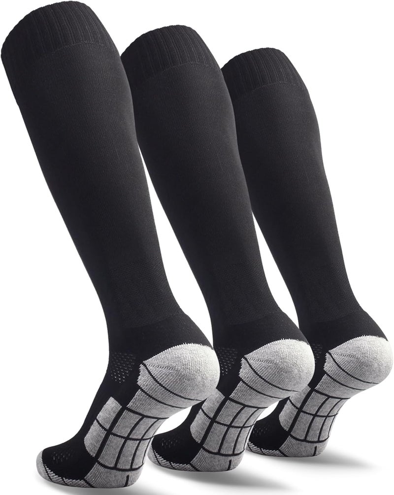 CWVLC Soccer Socks (1/3/5 pairs) Team Sport Knee High Socks for Adult Youth Kids - Image 1